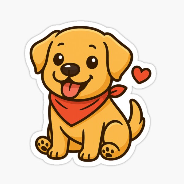 Item preview,  Smiling Labrador with Bandana and Heart designed and sold by Nature's Palette.