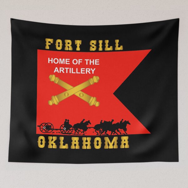 Item preview, Army - Fort SIll, Home of Artillery Guidon w Cassion - Black X 300 designed and sold by Military Insignia Products.