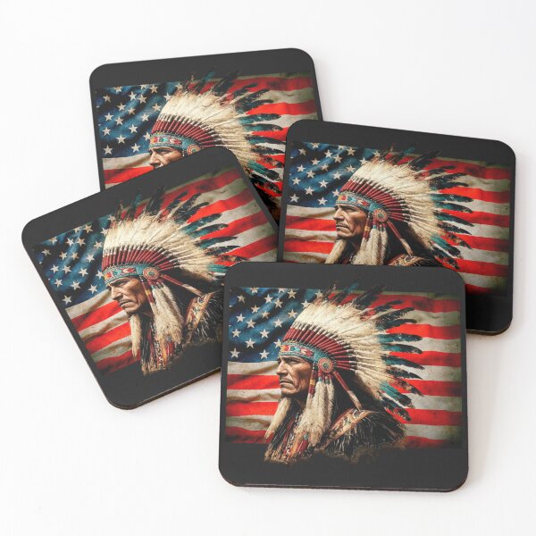 Item preview, American flag First americans native indians pride heritage designed and sold by erozzz.