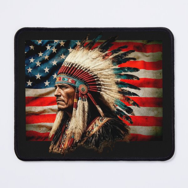 Item preview, American flag First americans native indians pride heritage designed and sold by erozzz.