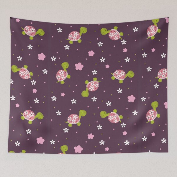 Item preview, Pink Flower Turtle Pattern designed and sold by Tonika Carter.