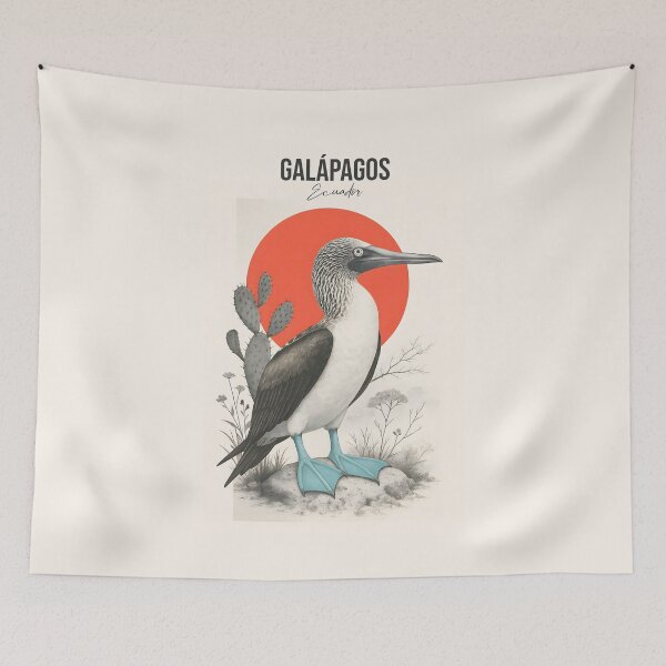 Item preview, Blue-Footed Booby – Galápagos Bird Art designed and sold by AtuqStudio.