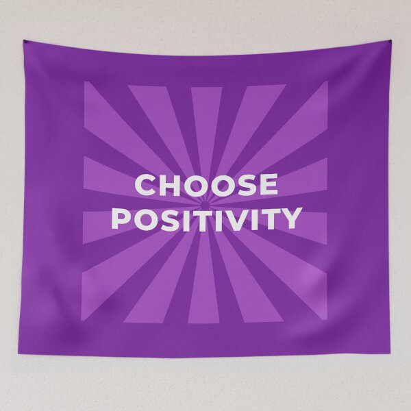 Item preview, Choose Positivity Bold Quote – White Text on Vibrant Background Purple designed and sold by thoratsdesign.