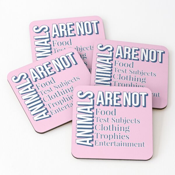 Item preview, Animals are not here for us pink designed and sold by Thought2reality.