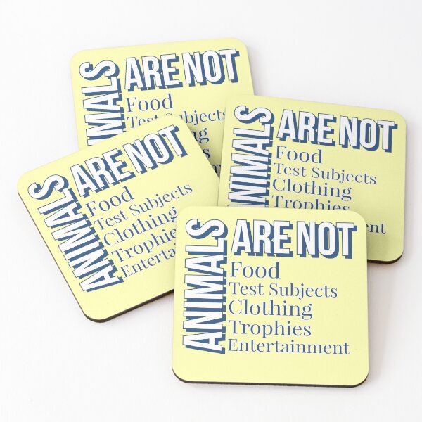 Item preview, Animals are not here for us yellow designed and sold by Thought2reality.