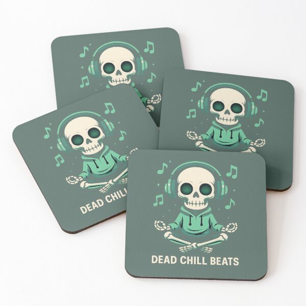 Item preview, Dead Chill Beats – Meditating Skull Headphones Chill Music Design designed and sold by MarCinu Art.