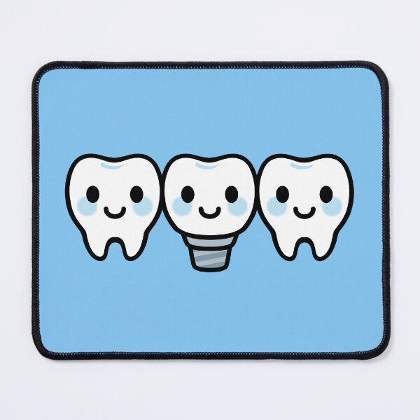 Item preview, Smiling Dental Implant – Cute & Clean Character for Dental Professionals designed and sold by OEKAKIYASAN.