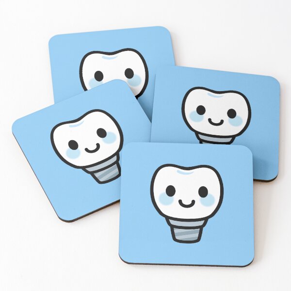 Item preview, Smiling Dental Implant – Cute & Clean Character for Dental Professionals designed and sold by OEKAKIYASAN.