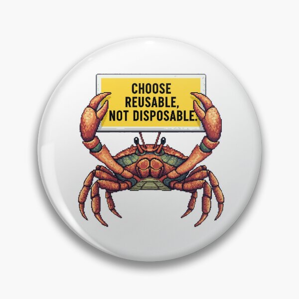 Item preview, Beach Guardian Crab: Choose Reusable, Protect Our Coasts! designed and sold by ART-POD-PL.