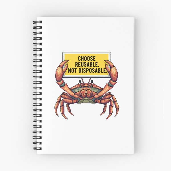 Item preview, Beach Guardian Crab: Choose Reusable, Protect Our Coasts! designed and sold by ART-POD-PL.