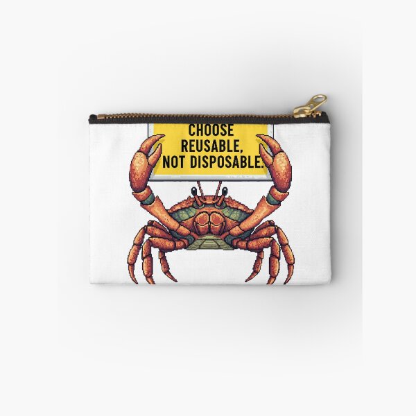 Item preview, Beach Guardian Crab: Choose Reusable, Protect Our Coasts! designed and sold by ART-POD-PL.