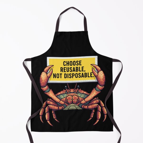 Item preview, Beach Guardian Crab: Choose Reusable, Protect Our Coasts! designed and sold by ART-POD-PL.