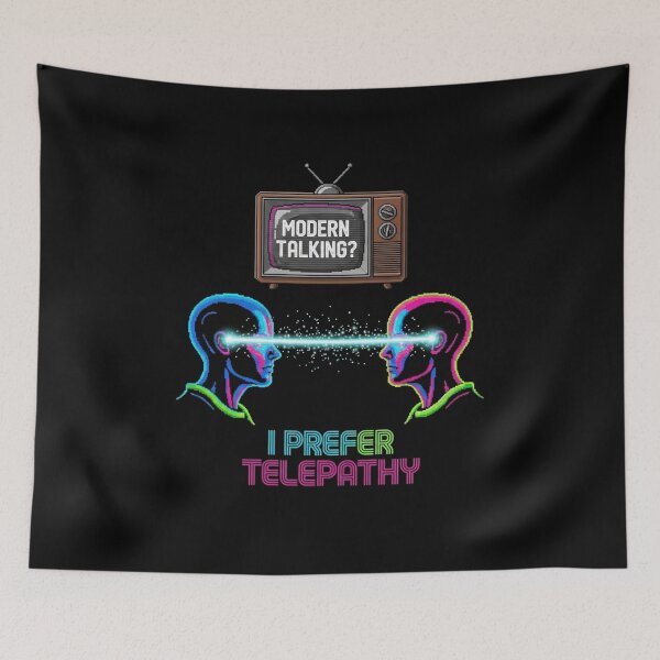 Item preview, Modern Talking? I Prefer Telepathy – Funny Sci-Fi Retro Quote Design designed and sold by Bowniko^^.