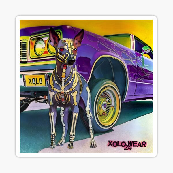 Item preview, Lowrider abstracto de Xoloitzcuintli designed and sold by XoloWear24.