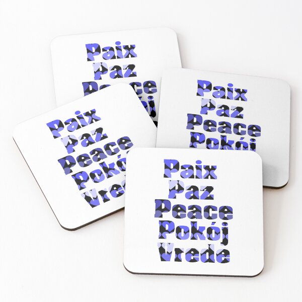 Item preview, Peace in Many Languages Blue Hearts designed and sold by ValeriesGallery.