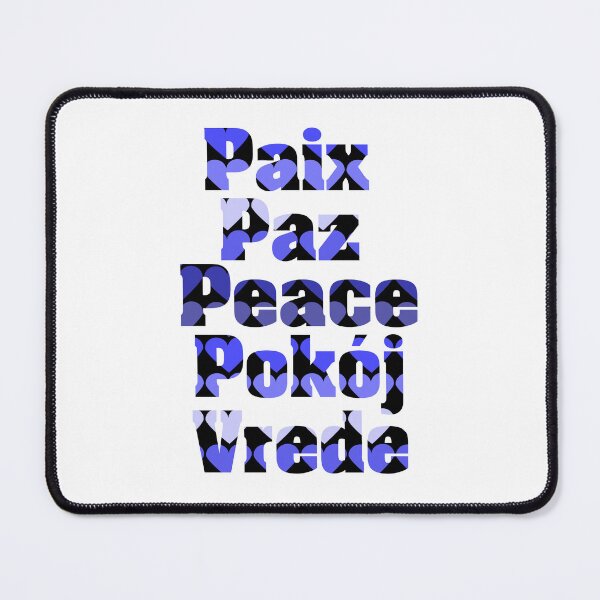 Item preview, Peace in Many Languages Blue Hearts designed and sold by ValeriesGallery.