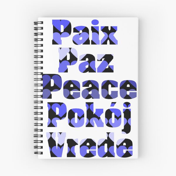 Item preview, Peace in Many Languages Blue Hearts designed and sold by ValeriesGallery.