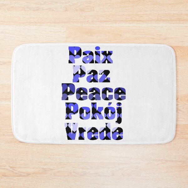 Item preview, Peace in Many Languages Blue Hearts designed and sold by ValeriesGallery.