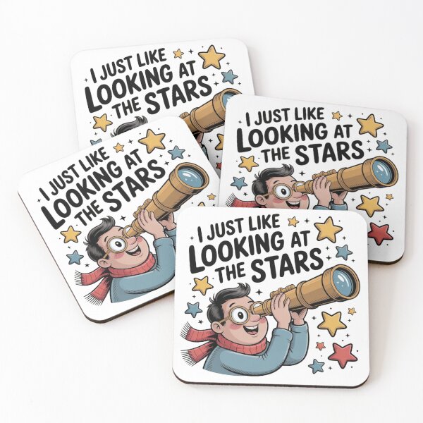 Item preview, I Just Like Looking at the Stars – Funny Astronomy T-Shirt Design designed and sold by Bowniko^^.