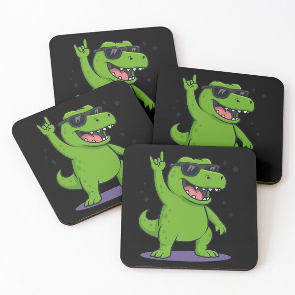 Artikelvorschau, Cooler Dino mit Sonnenbrille Cartoon entworfen und verkauft von LoomLevel.