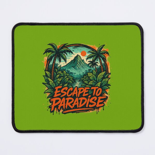 Item preview, Escape to Paradise - Tropical Island Getaway Quote Design designed and sold by MarCinu Art.