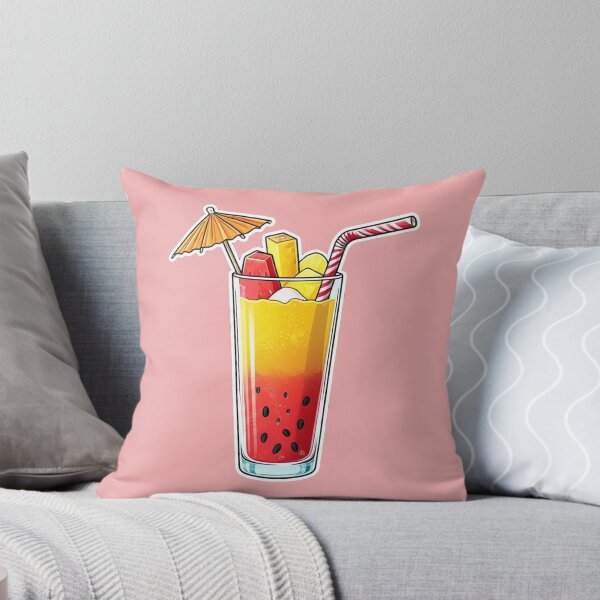 Item preview, Vibrant Summer Beverage with Straw, Umbrella, and Boba Pearls designed and sold by PrintBreeze.