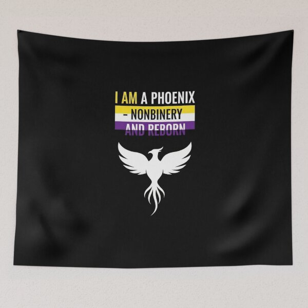 Item preview, I Am a Phoenix – Nonbinary Pride Rebirth Symbol | LGBTQ+ Empowerment designed and sold by Bowniko^^.