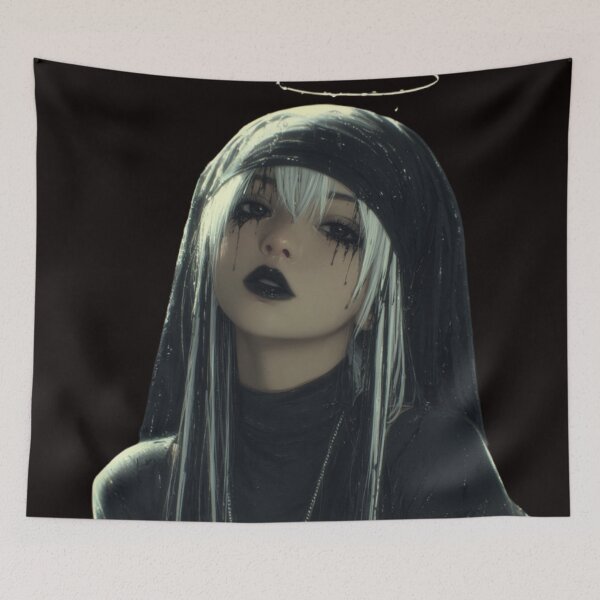 Item preview, goth nun designed and sold by CursedbyLilith.