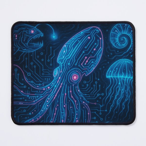 Artikelvorschau, Neon Circuit Meerestiere Cyberpunk Ozean Tierwelt Tech Art entworfen und verkauft von zevorgue.