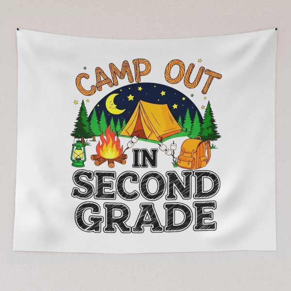 Item preview, Camp Out in Second Grade T-Shirt - Fun Back to School Camping Theme Tee designed and sold by Teetreasure2.