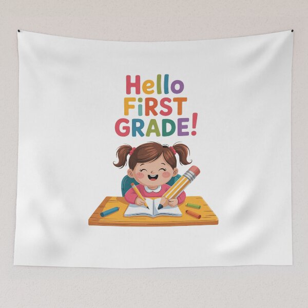 Item preview, Hello First Grade Kid Teacher Pencil Back To School designed and sold by PietrzakDesign.