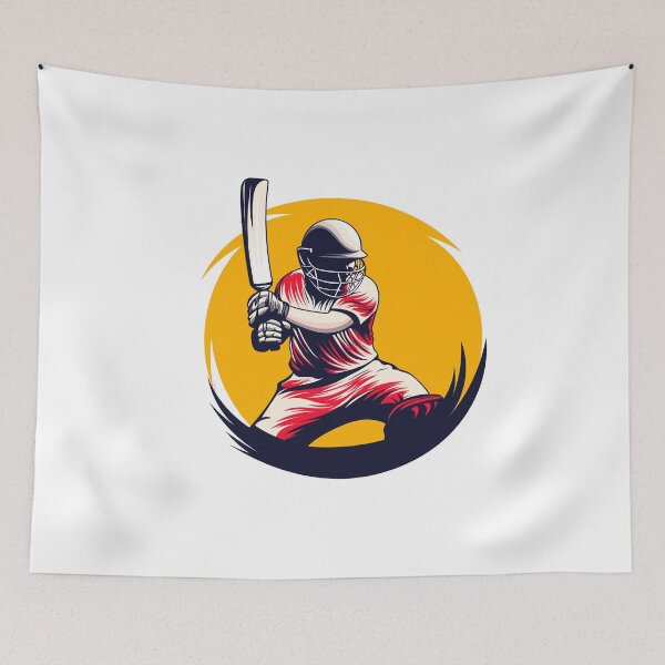 Item preview, Cricket Batsman in Action - Sports Art Design designed and sold by MOTAS FASHION .