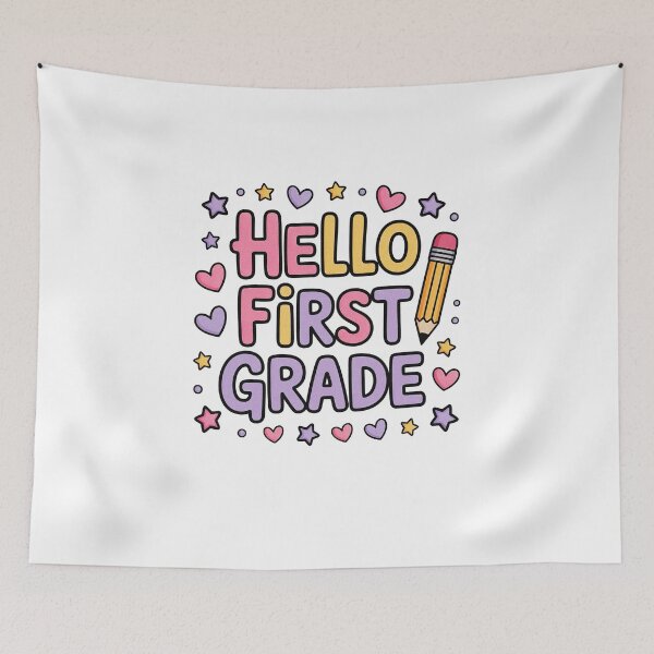Item preview, Hello First Grade Kid Teacher Pencil Back To School designed and sold by PietrzakDesign.