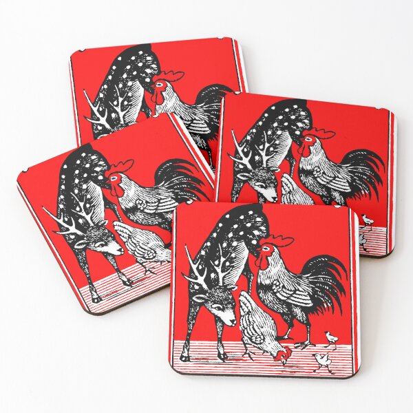 Item preview, Japanese Safety Matches Deer and Chickens designed and sold by Pixelchicken.