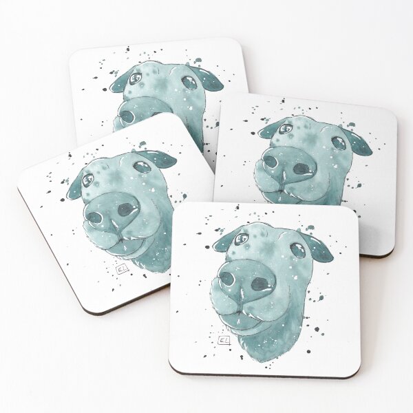 Item preview, Teal Watercolor Sighthound Dog designed and sold by GhostoftheSea.