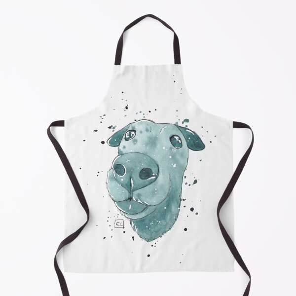Item preview, Teal Watercolor Sighthound Dog designed and sold by GhostoftheSea.