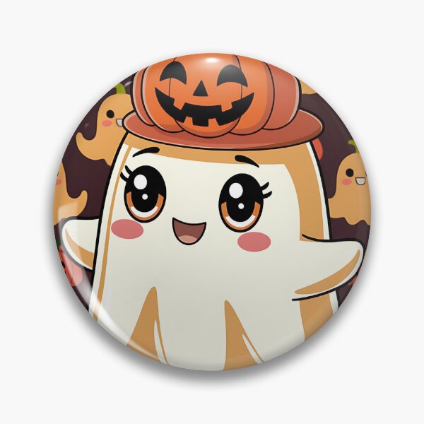 Item preview, Cute Halloween Ghost with Pumpkin Hat designed and sold by JoeZigns81.