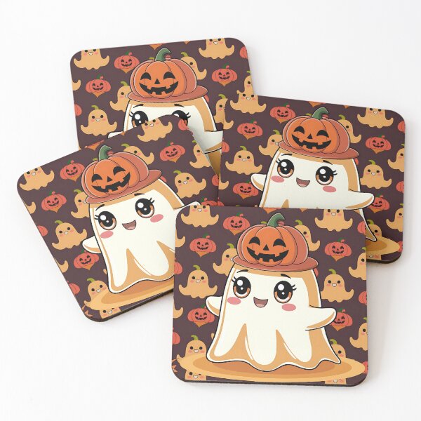 Item preview, Cute Halloween Ghost with Pumpkin Hat designed and sold by JoeZigns81.