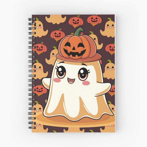 Item preview, Cute Halloween Ghost with Pumpkin Hat designed and sold by JoeZigns81.