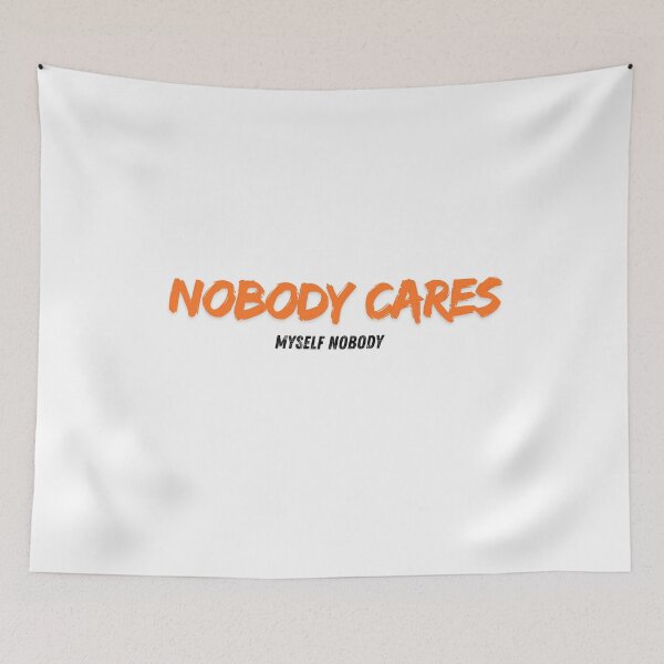 Item preview, NOBODY CARES - Savage Orange Brush Tex designed and sold by MOTAS Graphics .