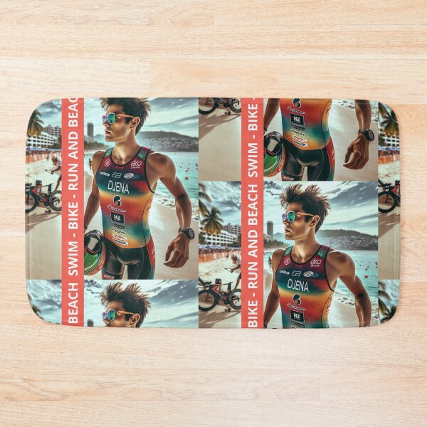 Item preview, “SWIM • BIKE • RUN • AND BEACH” Tropical Triathlon Lifestyle Design designed and sold by Triathlongram.