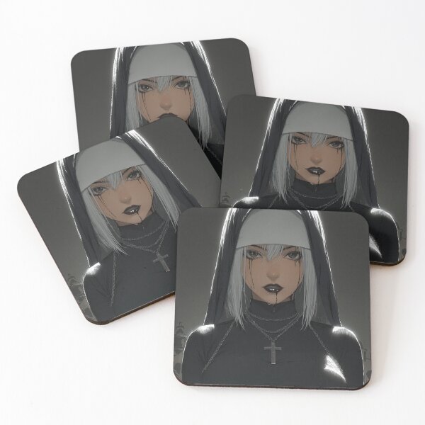 Item preview, goth nun designed and sold by CursedbyLilith.
