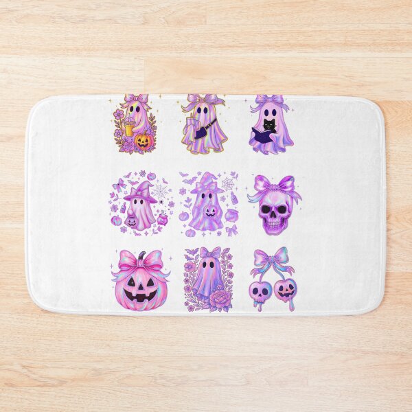 Item preview, Pink Ghost, Pumpkin, Skull - Funny Halloween Art designed and sold by PeteLawliiet.