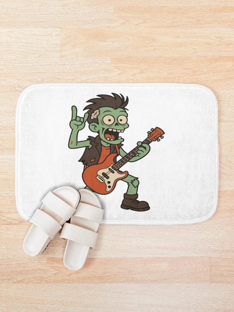 Thumbnail 1 of 6, Bath Mat, Zombie Rocker designed and sold by Marcite.