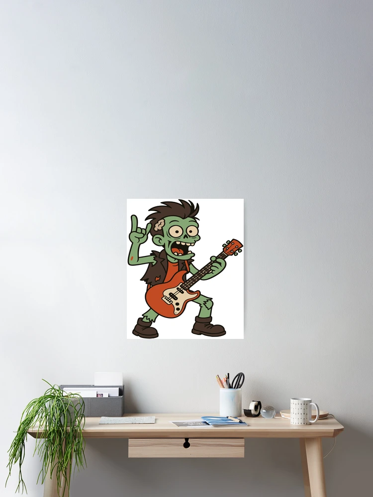 Thumbnail 2 of 3, Poster, Zombie Rocker designed and sold by Marcite.