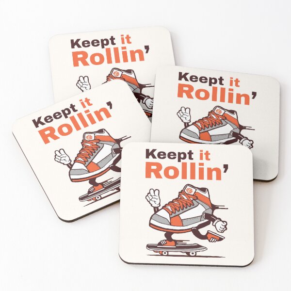 Item preview, Keep It Rollin’ Cartoon Sneaker Skateboarding Streetwear Design designed and sold by -DEEWOLF-.