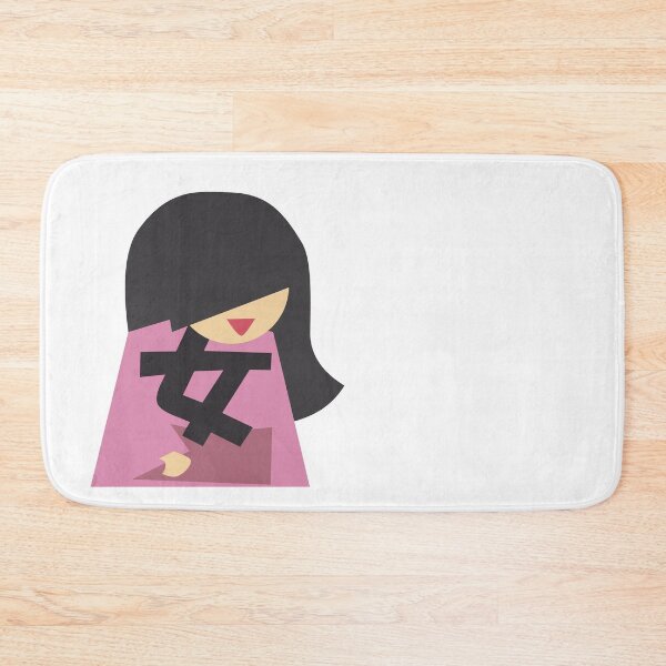 Item preview, Woman in Pink Kimono/Onna/女 (Kanji Art Illustration) designed and sold by MojiNoOmise.