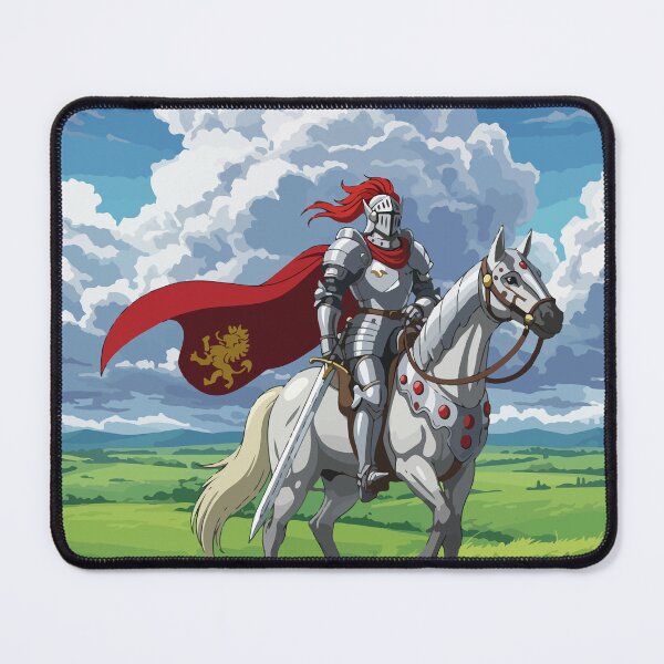 Item preview, Epic Armored Knight on White Horse Anime Fantasy Artwork designed and sold by -DEEWOLF-.