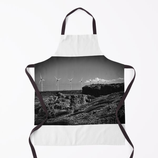 Item preview, Minimalist Wind Turbines in the Desert – Greyscale Art designed and sold by AlishaWatson.
