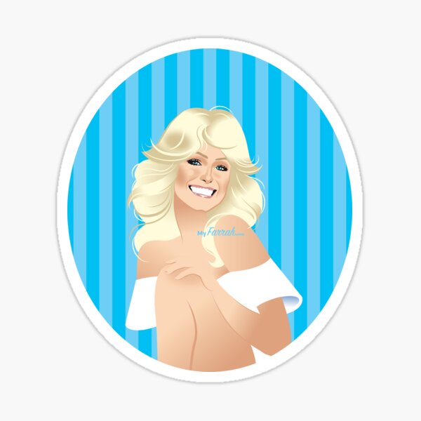 Farrah Blue Line Circle Sticker